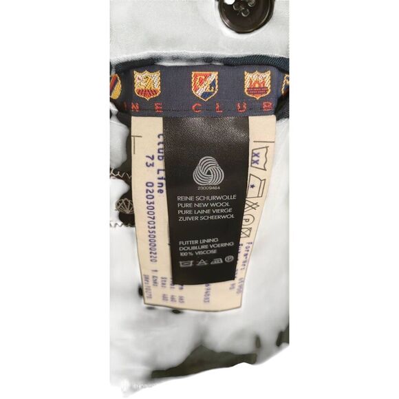 Desch Men's Italian Wool Double Breasted Tartan Plaid Sport Coat Size 44 Regular - Picture 10 of 13